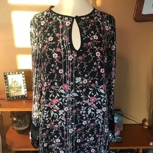 BCBG Long Floral Tunic Size L